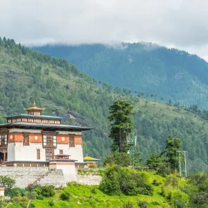 Monastery in Thimphu, Bhutan Monastery in Thimphu, Bhutan