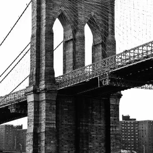 Monochrome Brooklyn Bridge Print Monochrome Brooklyn Bridge Print