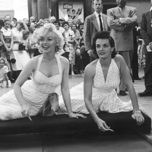 Monroe And Russell At Grauman's Chinese Theater, CA, 1953 Monroe And Russell At Grauman's Chinese Theater, CA, 1953