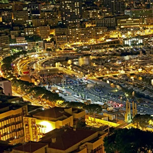 Monte Carlo Grand Prix Circuit Night View