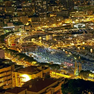 Monte Carlo Grand Prix Circuit Night View