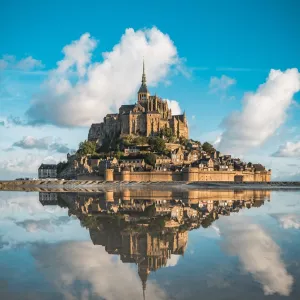 Normandy Region Northern France Framed Print Collection: Mont Saint-Michel and its Bay