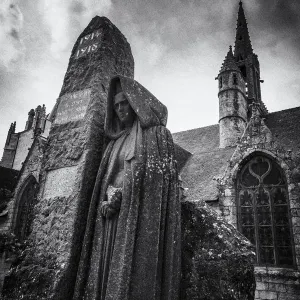 Monument to World War I at the church of Saint Nonna, Penmarc h, Departement Finistere