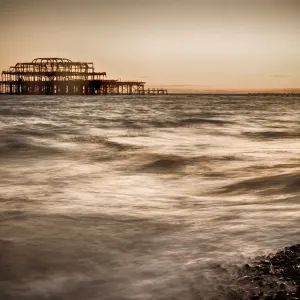 Moody Brighton Beach Print Moody Brighton Beach Print