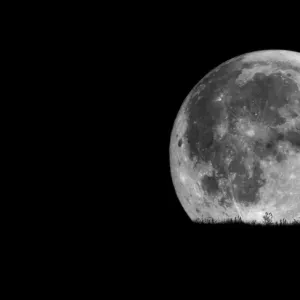 Moon in black sky Moon in black sky