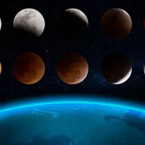 Moon eclipse, total lunar eclipse and blood moon, Montevideo, Uruguay, 2015 Moon eclipse, total lunar eclipse and blood moon, Montevideo, Uruguay, 2015