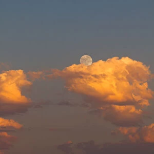 Full Moon Rising Over Clouds