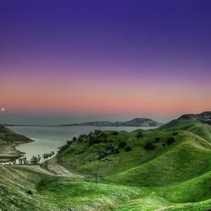 moonrise panorama | san luis res, california