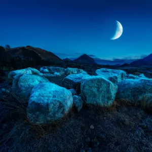 Moonrise Over Sligachan Isle of Skye Scotland