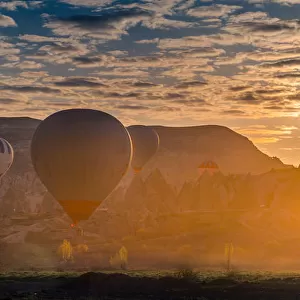 Morning balloon launch in Turkey