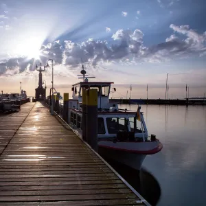 Morning light in the harbor of Konstanz with Imperia and ships, Lake Constance, Baden-Wuerttemberg, Germany, Europe, PublicGround