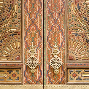 Morrocco, Fez, Medina, decorative doors, close up