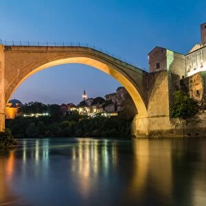 Mostar, the Old Bidge over the Neretva river, Bosnia and Herzegovina