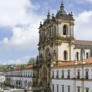 Print of the Mosteiro de Santa Maria de Alcobaca in Portugal