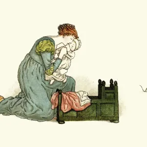Mother protecting her baby from a rat Mother protecting her baby from a rat