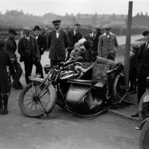 Motorcycle Crash Print, 1926 Motorcycle Crash Print, 1926