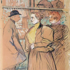 In the Moulin Rouge, 19th century. Artist: Henri de Toulouse-Lautrec In the Moulin Rouge, 19th century. Artist: Henri de Toulouse-Lautrec