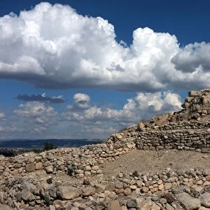 Mound of Megiddo, a view of the excavations