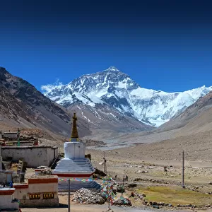 Mount Everest from Rongbuk Monastery
