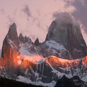 Mount Fitz Roy at dawn. Argentina, Patagonia Mount Fitz Roy at dawn. Argentina, Patagonia