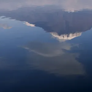 Mount Fuji reflected in Lake Motosu, Fuji-Hakone-Izu National Park, Honshu, Japan Mount Fuji reflected in Lake Motosu, Fuji-Hakone-Izu National Park, Honshu, Japan