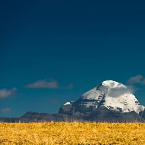 Mount Kailash with worship flag