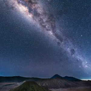 Mountain Bromo and the milky way Mountain Bromo and the milky way