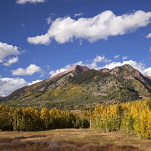 Mountain and forest landscape in autumn, Crested Butte, Colorado, USA
