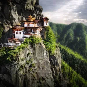 Mountain Monastery Print: Tiger Nest in Paro Bhutan