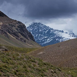 Mountain pass between Mendoza and Santiago, Andes, Argentina