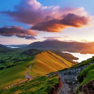 Mountain sunrise. Lake District National park. UK Mountain sunrise. Lake District National park. UK