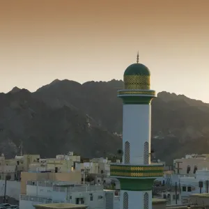 Mountains and Muscat Skyline Print