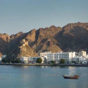 Mountains and Muscat Skyline Print