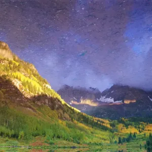 Mountains Reflected in Maroon Lake, Colorado