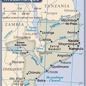 Mozambique country map