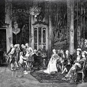 Mozart at George III's Court Piano Print Mozart at George III's Court Piano Print