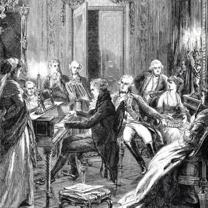 Mozart Plays Piano for Prince Ferdinand Print Mozart Plays Piano for Prince Ferdinand Print