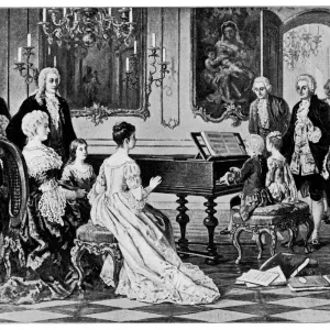Mozart and Sister Perform for Empress Print Mozart and Sister Perform for Empress Print