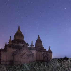Myamar Landscape view of ancient pagoda field at bagan famouse place in Mandalay region, Myanmar