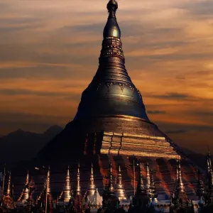 Myanmar Bago Shwemawdaw Paya Print Myanmar Bago Shwemawdaw Paya Print