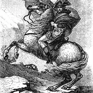 Napoleon Bonaparte riding a horse