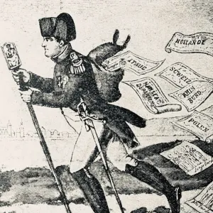 Napoleon Cartoon Print from Le Petit Courier du Rhin 1813 Napoleon Cartoon Print from Le Petit Courier du Rhin 1813