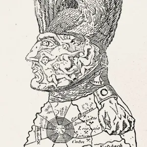 Napoleon Cartoon Print 1813 Napoleon Cartoon Print 1813