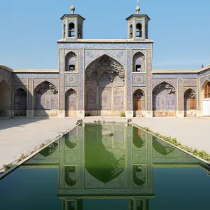 Nasir ol Molk mosque pool, Shiraz, Iran Nasir ol Molk mosque pool, Shiraz, Iran