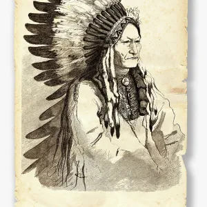 Famous Military Leaders Photographic Print Collection: Chief Sitting Bull (c. 1831-1890)