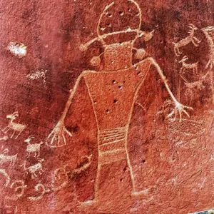 Native American Fremont Petroglyph Print, Capitol Reef National Park