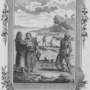 Native Americans Fishing Rafts