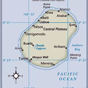 Nauru country map