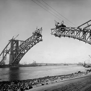 Nearly Finished; Construction of Hellgate Bridge, New York City