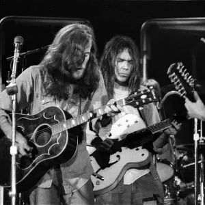 Neil Young and The Stray Gators Print, April 1, 1973. Art Prints